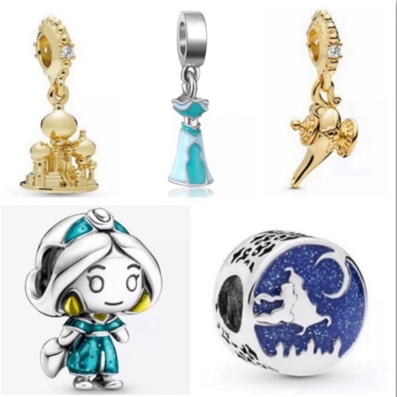 5 Pieces Princess Jasmine Charm Bundle Sets - Picture 1 of 2